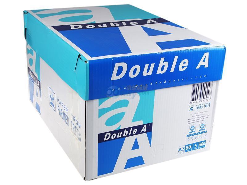 進口正品Double A辦公用紙雙A80克A4 達伯埃白色80G足550張復印紙