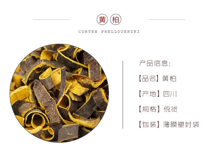 Dried Phellodendron Bark Huang Bai 500g Sichuan Peeled Decoction Herb overview