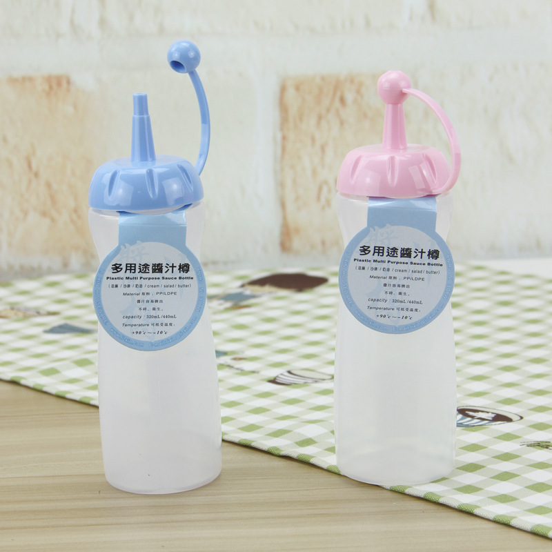 Lixin 320ml Plastic squeeze bottles of sauce tomato Salad dressing bottle Cream jam bottle Salad bottle wholesale