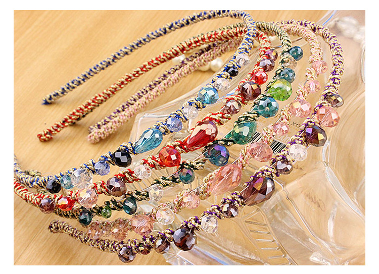 12g Weight Jewelry Headband Hair Accessories Type Retro Women'S Geometric Artificial Crystal Jewelry Headband