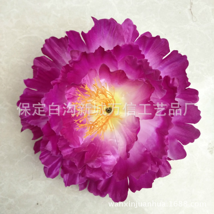 清明仿真花朵低价处理闪光布大牡丹花朵厂家直销库存