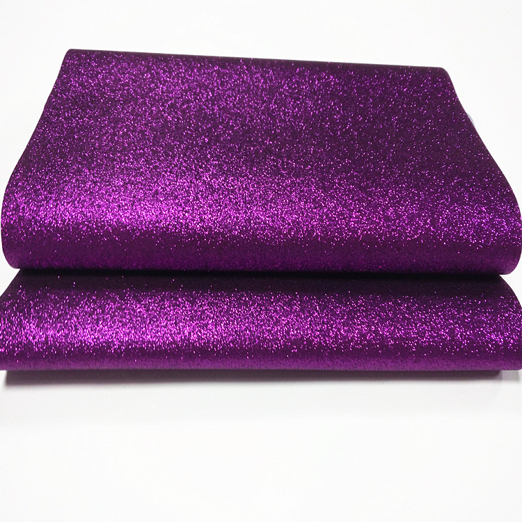 厂家供应闪粉亮光格利特PU皮革布料 亮晶晶金葱格利特布料 PU料