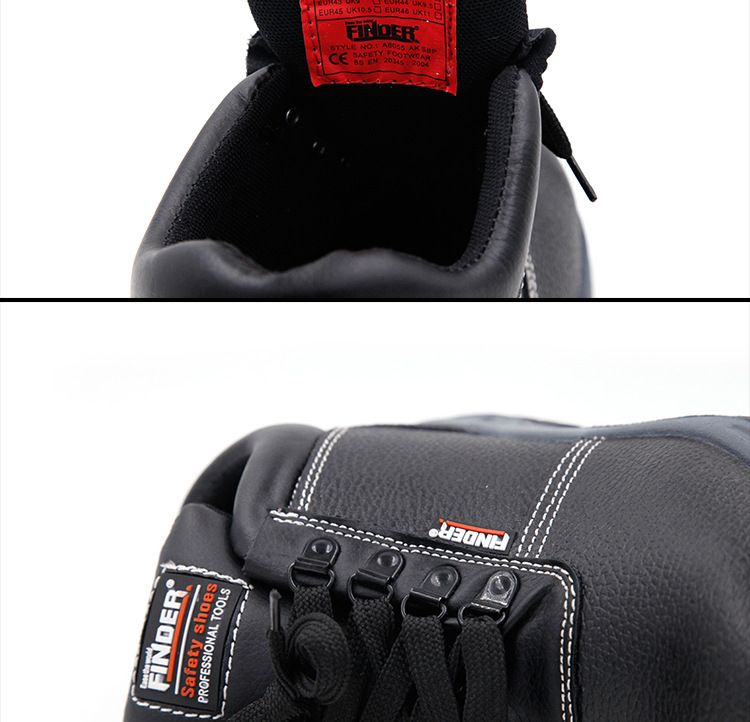 车间防砸安全鞋冬季 劳保工作鞋 牛皮防穿刺钢头足部防护鞋详情图16