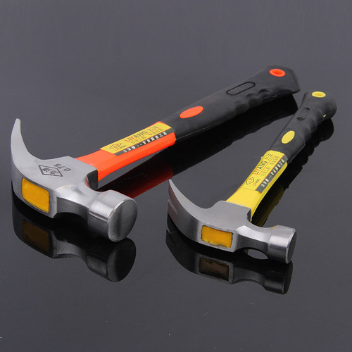 Manufacturer supplies claw hammer 0.25kg 0.5kg 0.75kg plastic-coated handle claw hammer wholesale supply