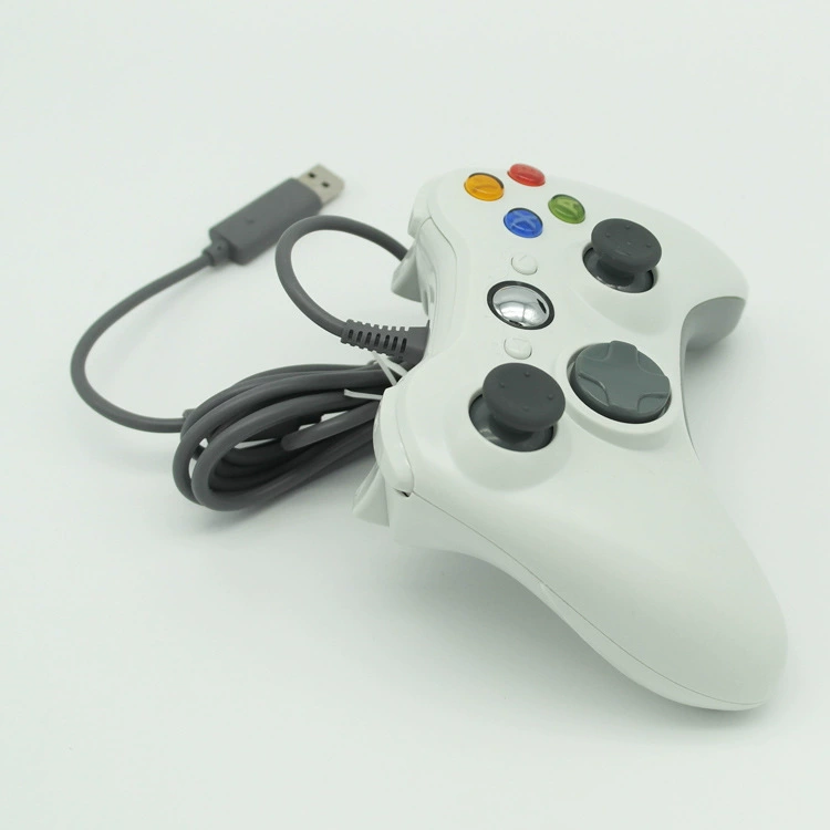 Manufacturer produces black and white ABS plastic pc/usb wired computer x-box360 game console controller