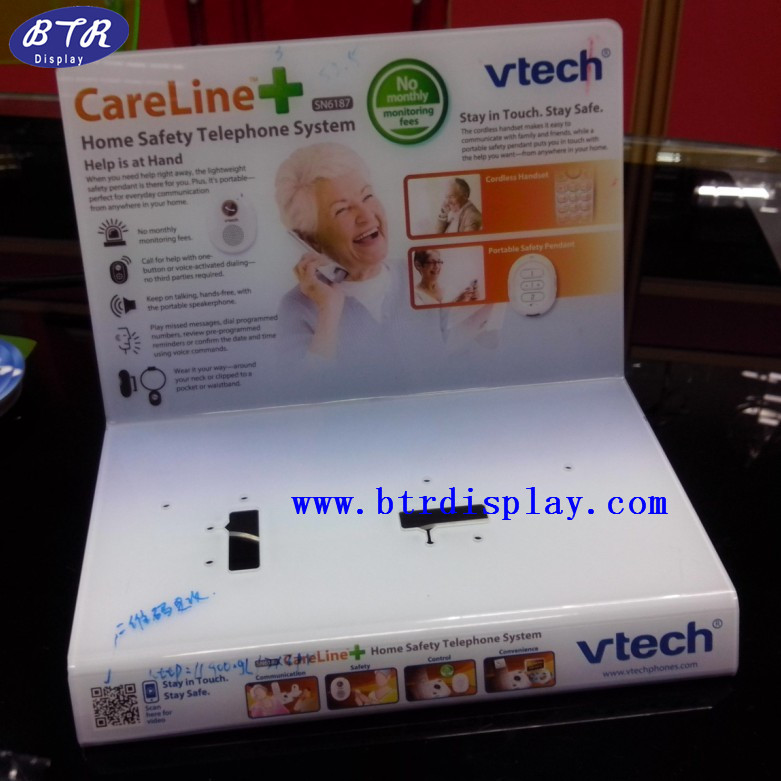 亚克力无线电话展示架托架 手机展示架 移动电源展示架厂家订做