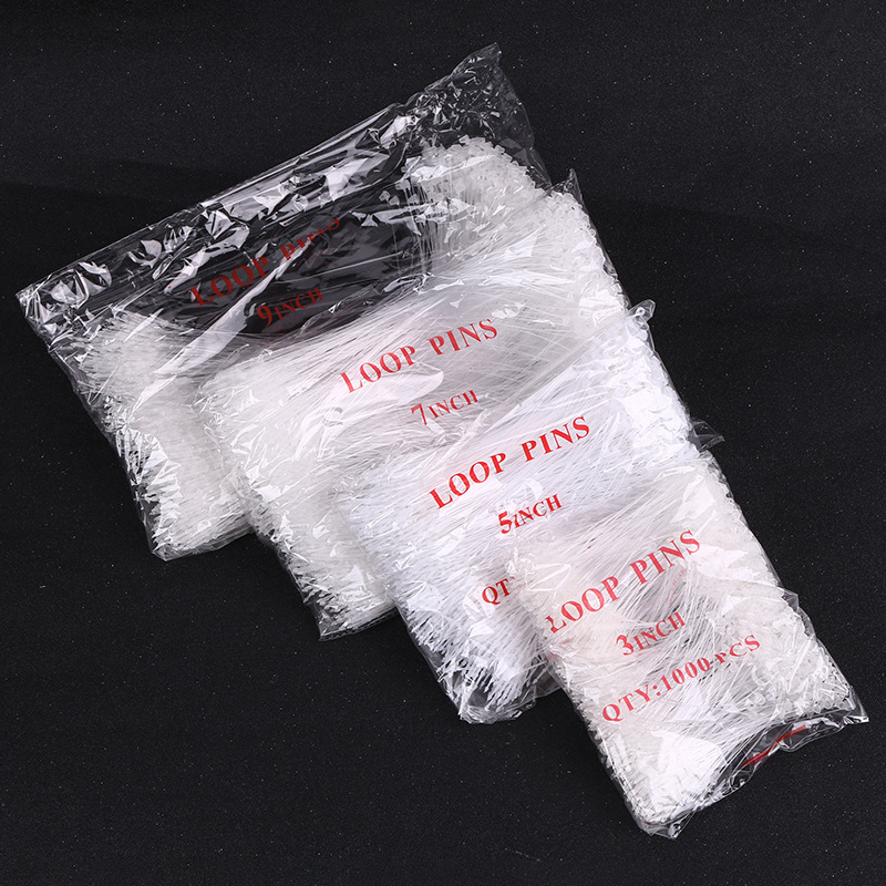 厂家供应新款塑料PP透明胶针现货 白色黑色吊牌枪打胶针一件代发