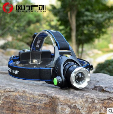 各类V9 Q5 T6 L2 LED强光头灯 蓝光白光 双光源 变焦18650充电