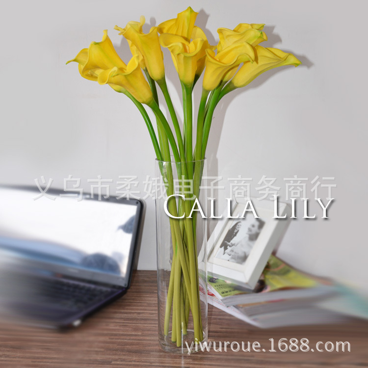 跨境PU大号马蹄莲仿真花 手感花假花婚庆家居摄影装饰人造马蹄莲