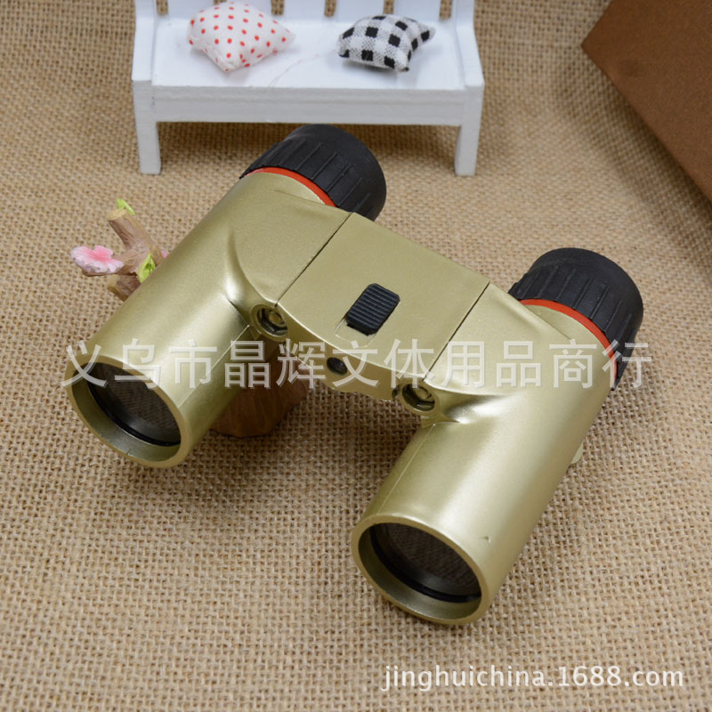晶辉  厂家 户外普通JYW-1608儿童玩具双筒带灯望远镜7x30