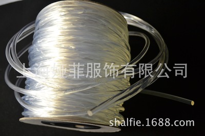 Shanghai Manufactor Customized accessories 3mm4mmPU Transparent light guide strip,Plastic silica gel Circular crystal Elastic force Rope line