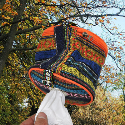 Ethnic fabric Paper towel tube Rolls of paper towel tube Outdoor camping Portable Paper towel tube