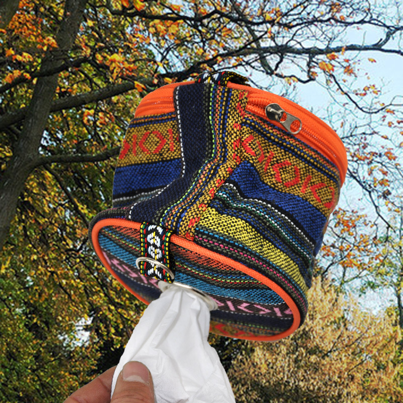 Ethnic fabric Paper towel tube Rolls of paper towel tube Outdoor camping Portable Paper towel tube