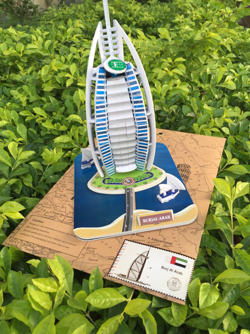 Rompecabezas tridimensional de papel 3D para niños DIY modelo de construcción pantalla Bo porcelana Eiffel creativo juguetes educativos hechos a mano