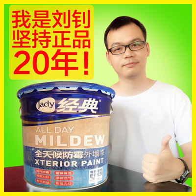 经典外墙防霉墙面漆外墙漆外墙乳胶漆可调色原装白色20kg装防潮|ru