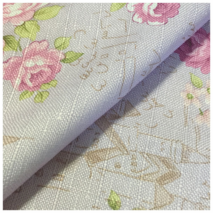 现货批发仿麻竹节布 全涤仿麻布桌布台布宽幅窗帘浴帘十字竹节麻