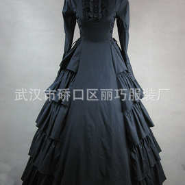 腹黑系列 Lolita哥特式蓬蓬连衣长裙 宫廷洋装 cosplay专业定制