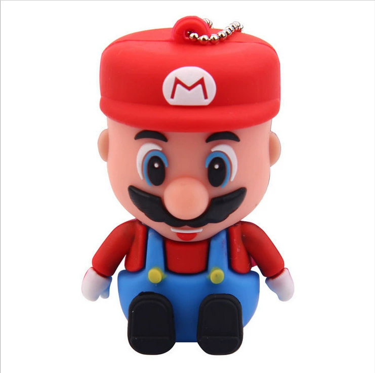 Марио, силиконовая USB флешка, мультяшная кукла