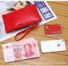 Long small clutch bag, wallet, 2023 collection, Korean style, crocodile print, wholesale