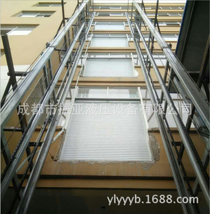 成都定做電動卷簾門升降機，鋁合金卷簾門升降貨梯，液壓升降平台