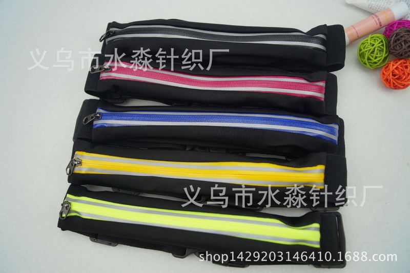 Lycra Outdoor Waterproof Waist Bag Chest Bag Men's and Women's Running Fitness Cycling Sports Belt Reflective Waterproof Single Bag