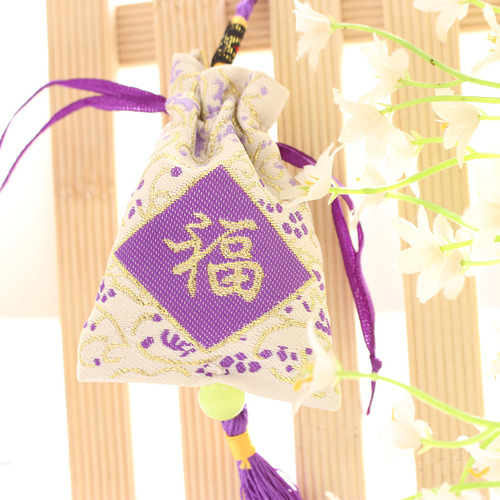 Peaceful blessing bag, sachet, aromatherapy wood and stone embroidery wholesale manufacturer, aromatherapy wood, stone, scented grass sachet, wholesale accessories