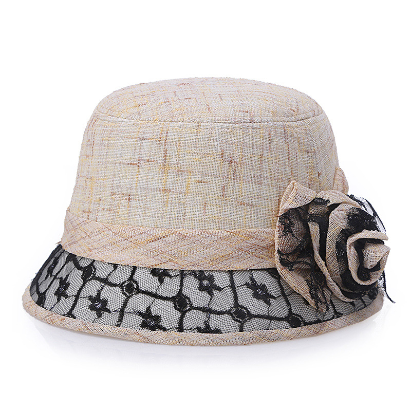 2020 primavera y verano nuevo color Lino coreano moda sol sombrero hermoso encaje cuenca sombrero protección solar moda sombrero