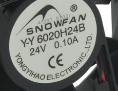 SNOWFAN YY6020H24B 24V 6020双滚珠 散热风扇 6CM 风扇