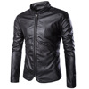 The fall of the new code and high-grade leather collar men rope leather coat