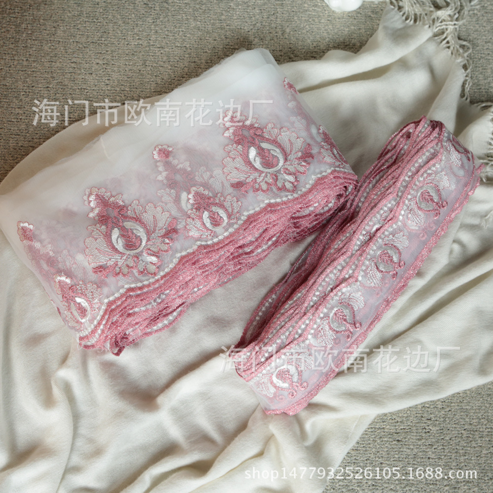 厂家直销 水溶蕾丝花边辅料 天使大边 纯棉网纱