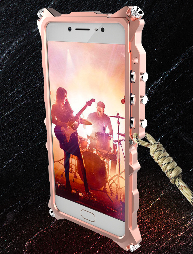 SIMON Mechanical Arm Skull Punk Premium Aluminum Metal Bumper Shockproof Case Cover for vivo X7 & vivo X7 Plus