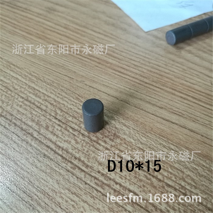磁铁厂家直销D10*15 同性干压 铁氧体磁铁 磁石 圆柱 磁钢