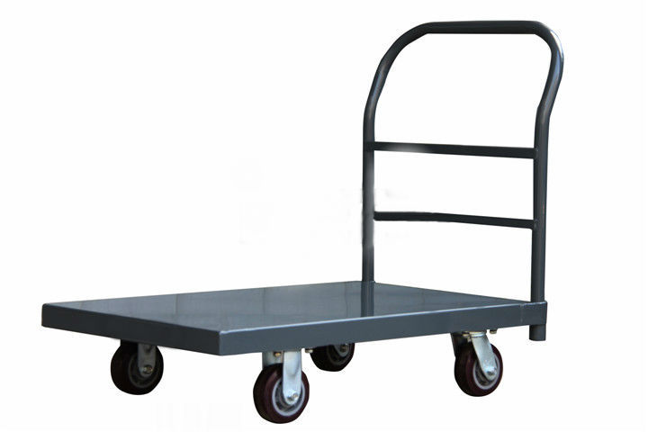 直销重型钢制平板车 钢制平板手推车带扶手平台车单层