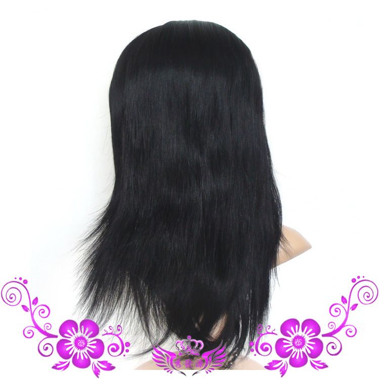 Straight full lace wig human hair lace headwear