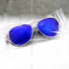 Blue sunglasses, wooden box, pack, polarising glasses, travel version, wholesale