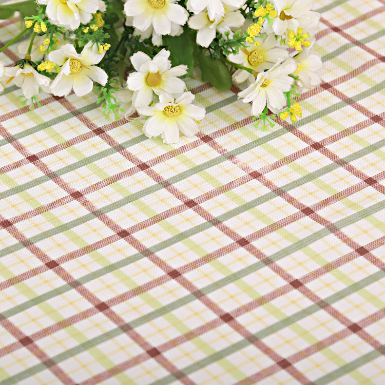 小方格咖台布布料