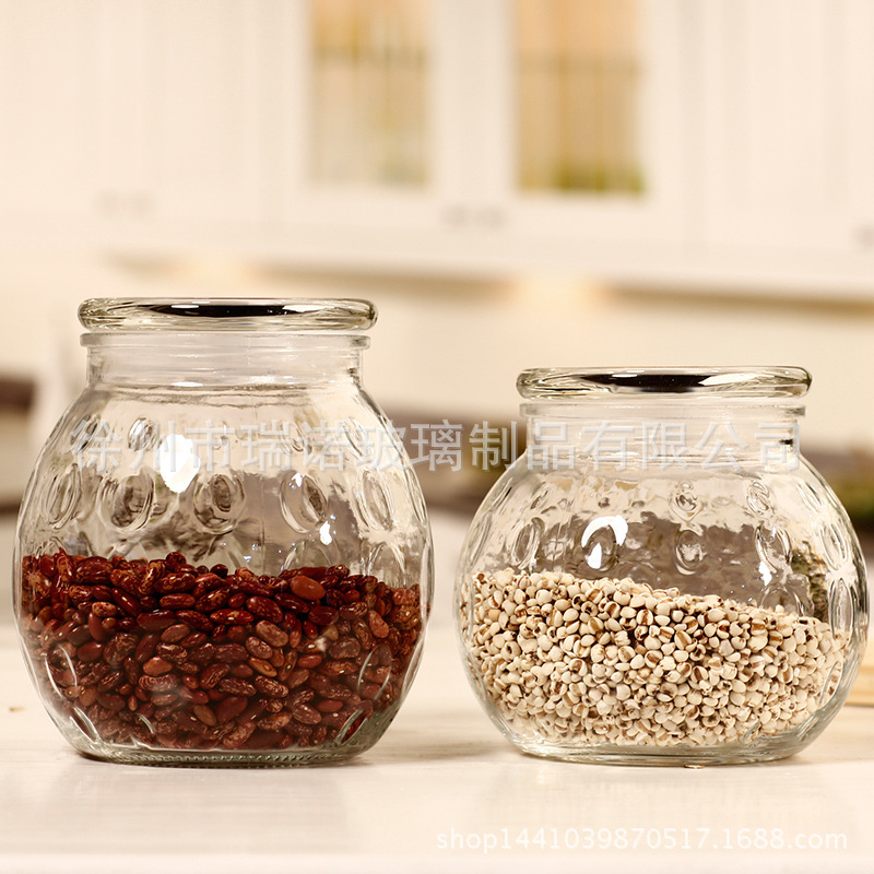 密封罐储物玻璃罐 茶叶罐饼干奶粉罐杂粮食品储物罐玻璃瓶子
