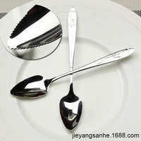 刮勺_供应不锈钢带锯齿汤勺 刮苹果泥勺 宝宝