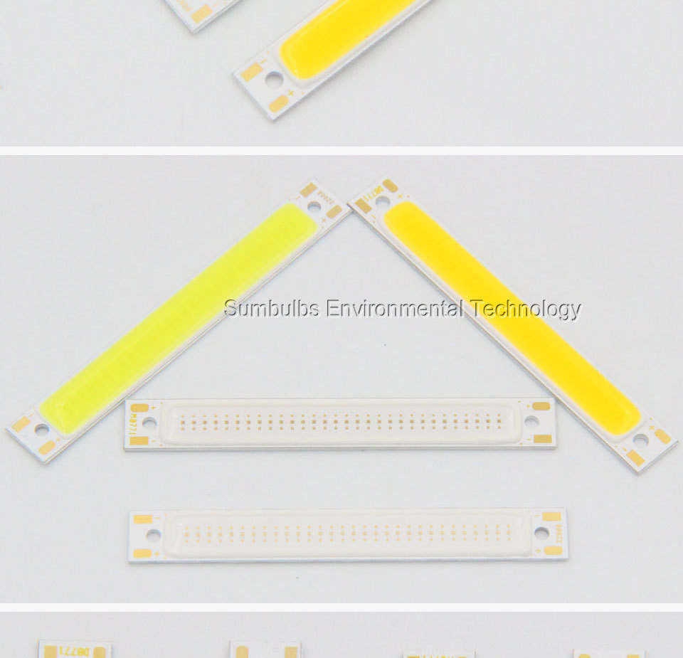 6008暖红白蓝色LED COB灯条1W 3W