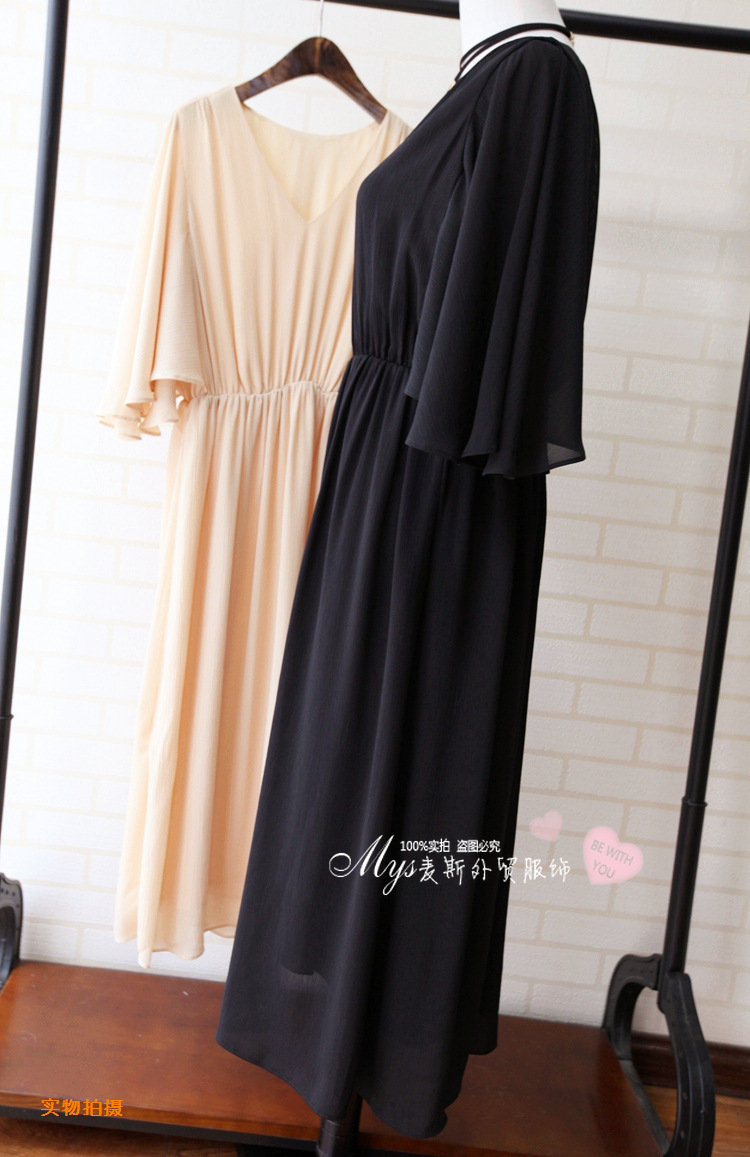 【女神連衣裙OP】韓版*超垂墜感~超長裙飛袖設計