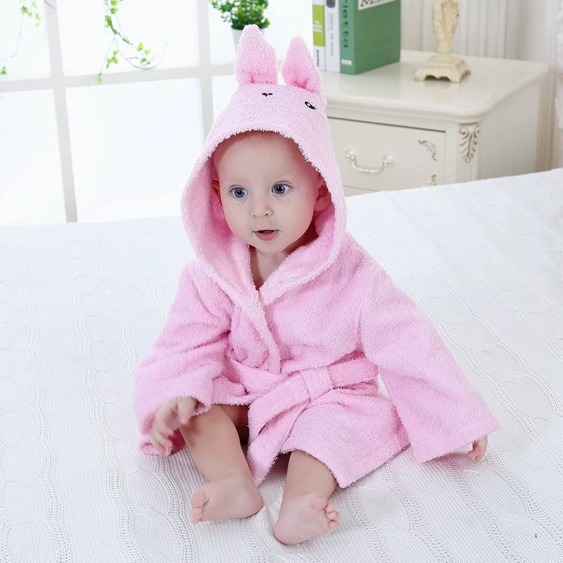 Spring cartoon children's bathrobe for men and women, pijama, Korean style, wholesale