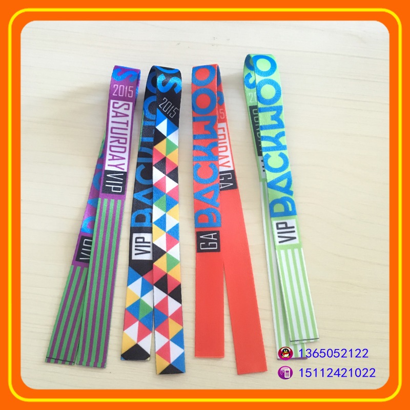 优质织唛手腕带手腕绳 娱乐活动 体育赛事识别RFID一次性手腕带