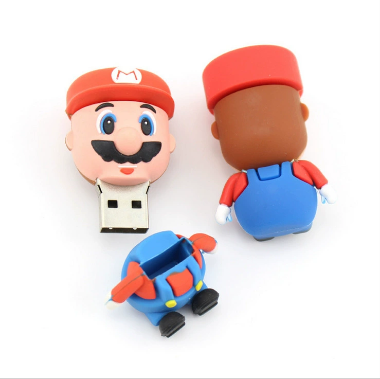 Марио, силиконовая USB флешка, мультяшная кукла