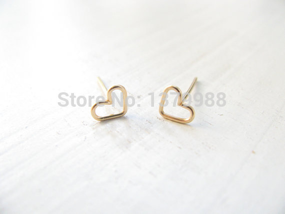 Fashion Heart Plating Alloy No Inlaid Earrings Ear Studs display picture 3