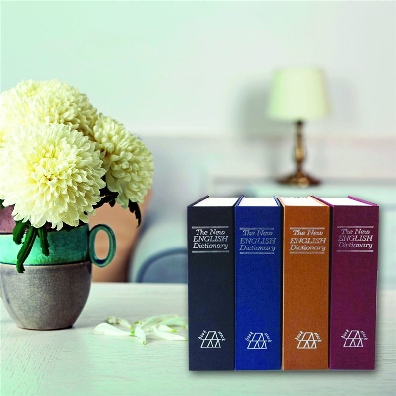 书本保险柜 带钥匙密码金属字典造型储蓄罐 创意书本存钱罐