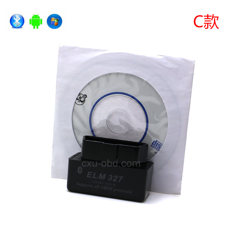 Mini 黑色  ELM327 Bluetooth Interface V2.1 OBD2
