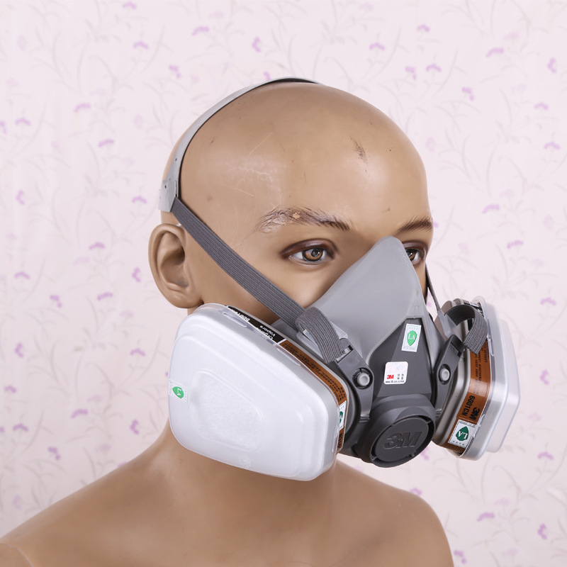 Masque à gaz en Caoutchouc plastique - Demi-masque double filtre - Antivirus - Ref 3403634 Image 2