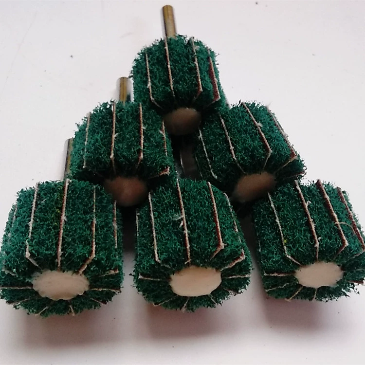 Direct sales polished stainless steel sanding handle nylon flying wing wheel grinding head scouring pad grinding head