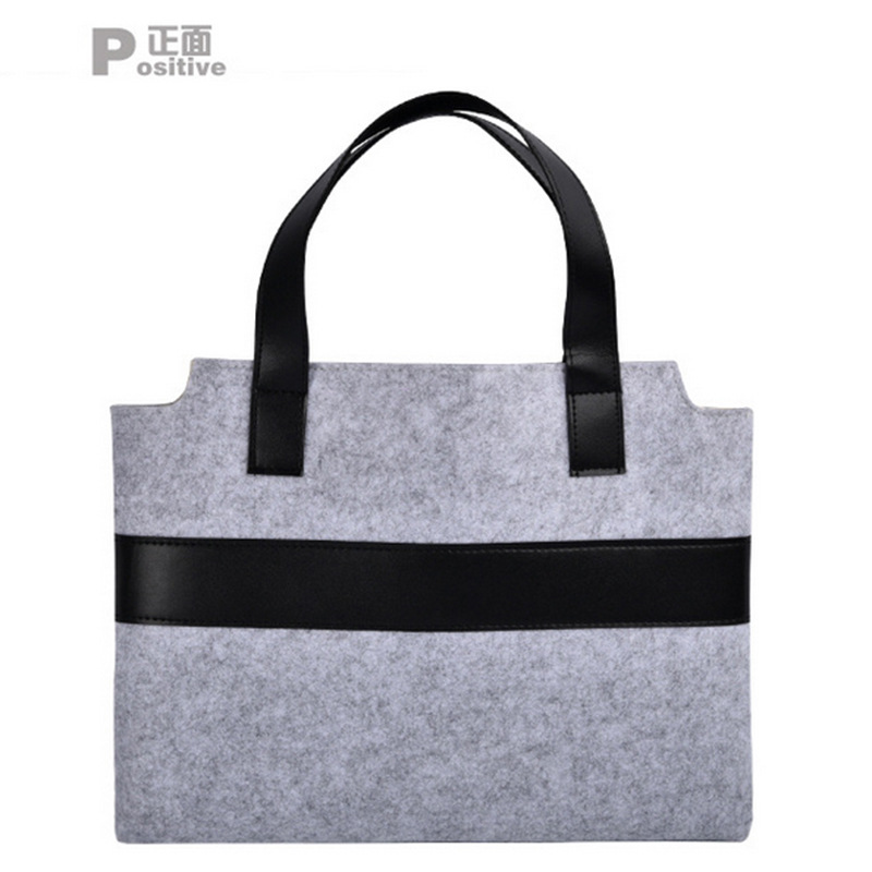 毛毡包 休闲商务化纤包 精美工艺手提毛毡电脑包定制供应