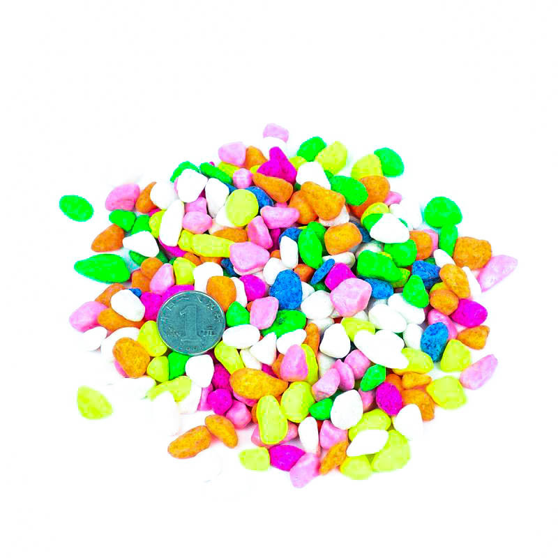 花瓶鱼缸装饰彩色石子 不掉色染色石子 100克1.5元|ru